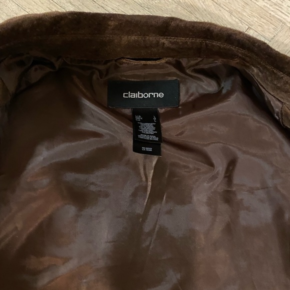 Claiborne Chocolate Brown Suede Coat - Picture 5 of 7